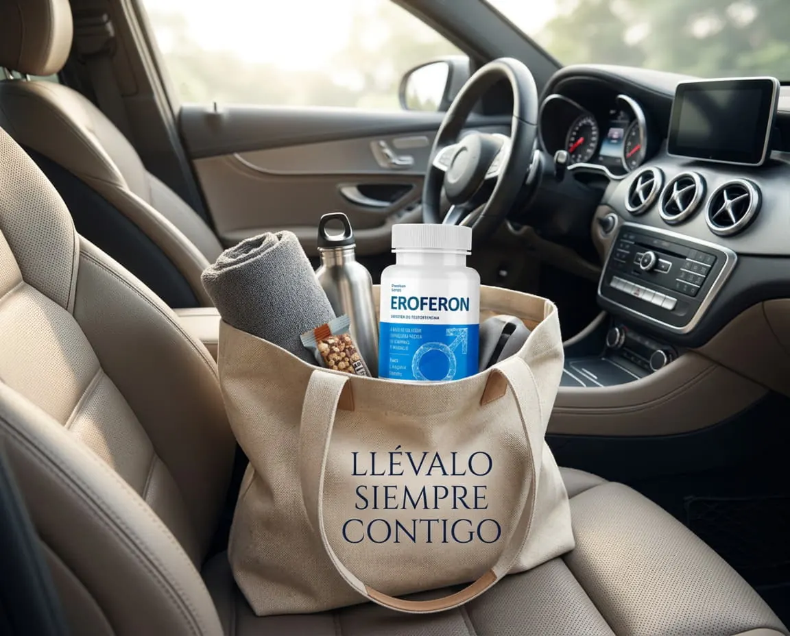 Bolsa con un frasco de Eroferon lista para llevar